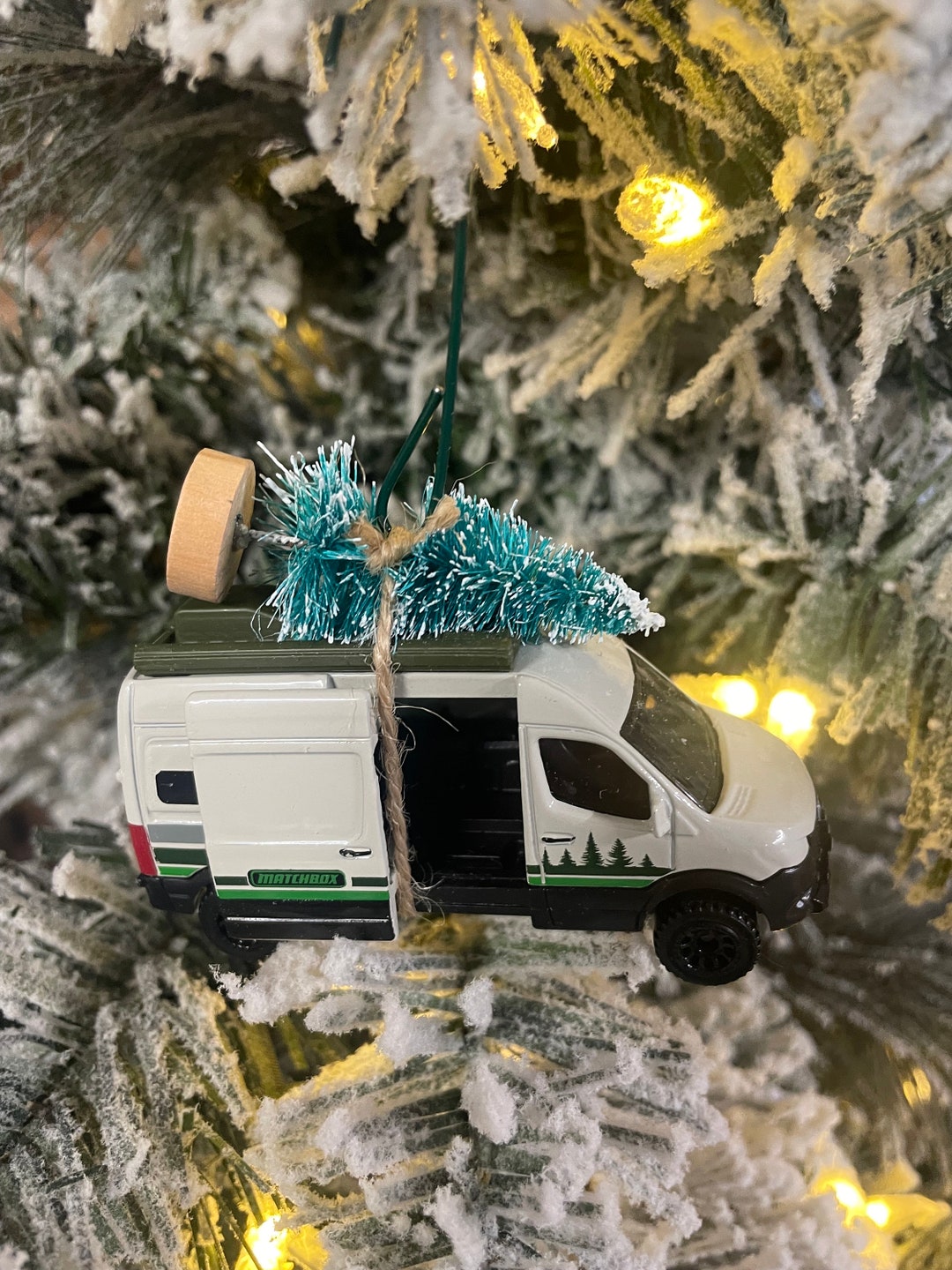 Mercedes Benz Sprinter Camper Van Carrying Christmas Tree Christmas