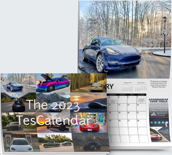 2024 Tescalendar Tesla Calendar Cybertruck Model 3 Model Y S X Roadster  Plaid Rivian Ford Lightning 