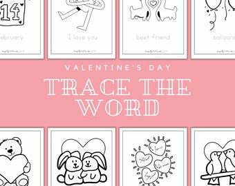 Valentine's Day Tracing Pages: Preschool Handwriting Practice (PDF)
