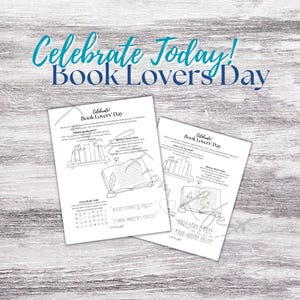 Book Lovers Day Activity Sheet: Printable Puzzles and Maze (Digital Download)