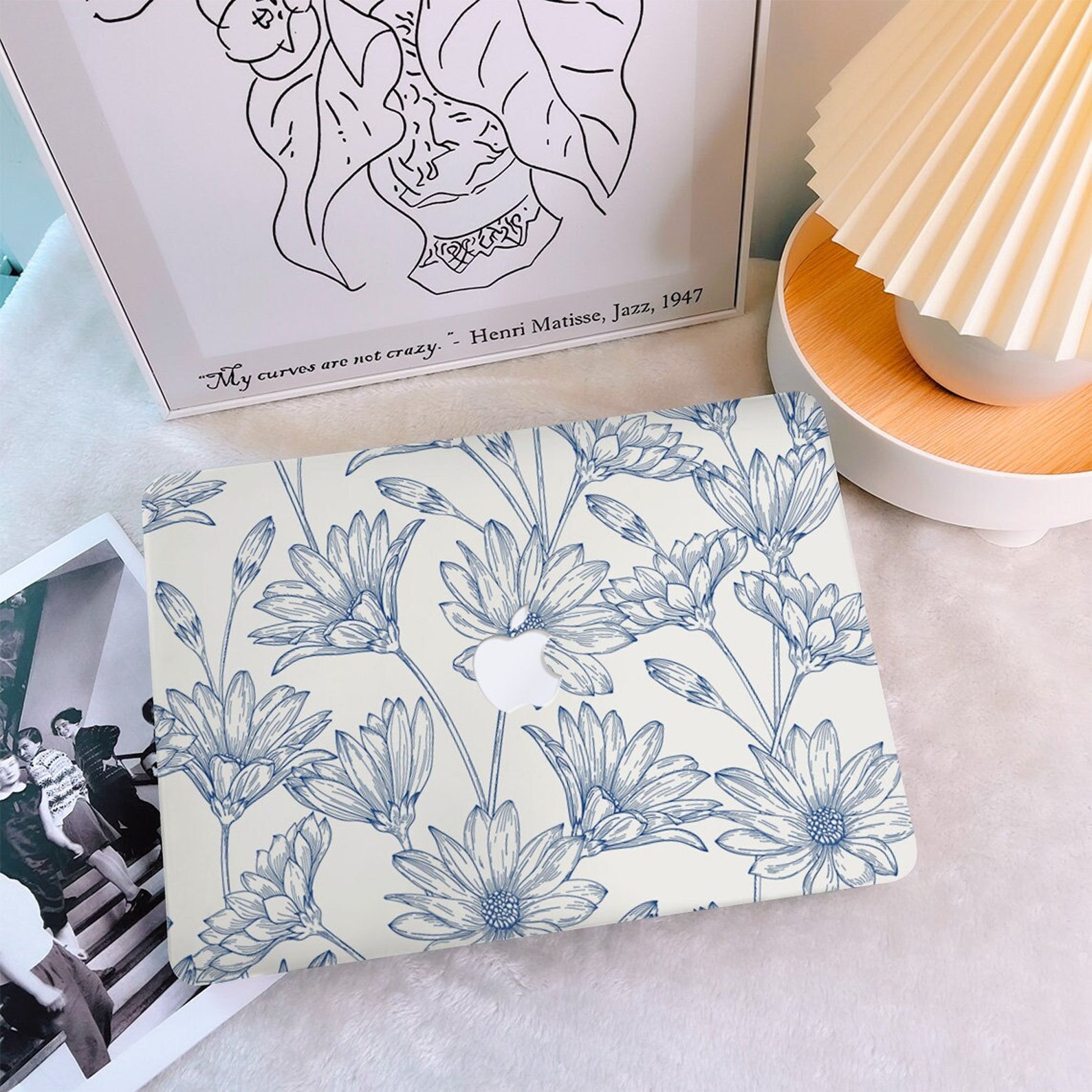 Elegant Blue Flowers Macbook Case for New Pro Mac Laptop Etsy