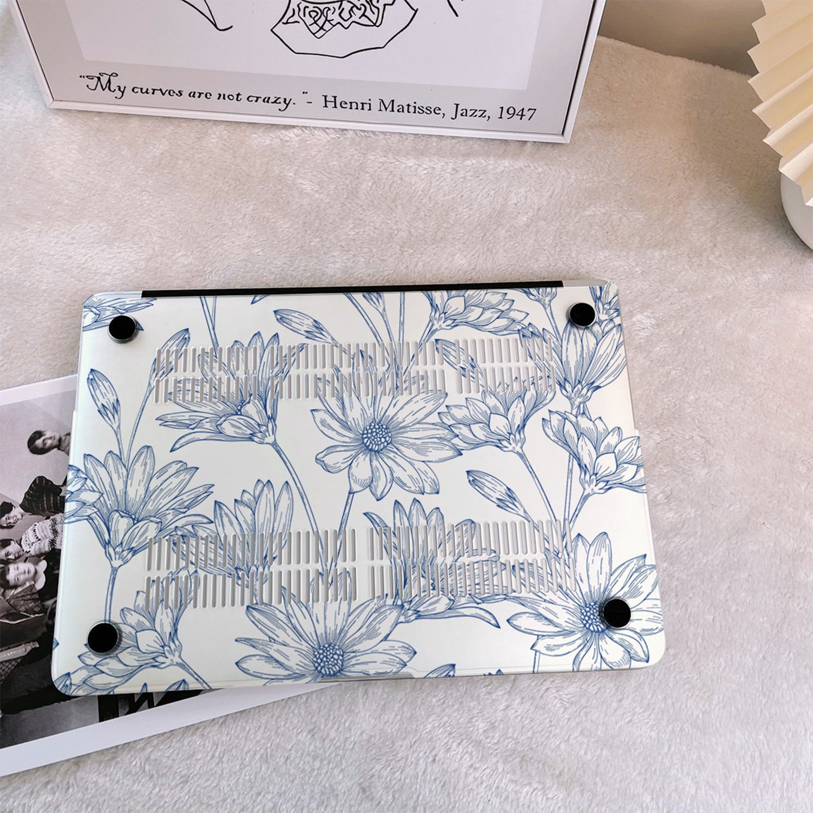 Elegant Blue Flowers Macbook Case for New Pro Mac Laptop Etsy
