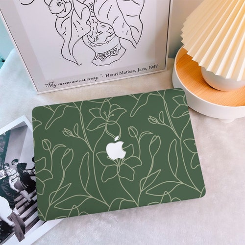 Flowers Macbook Case Sage Green Macbook Pro 13 16 Air 13 2020 Etsy