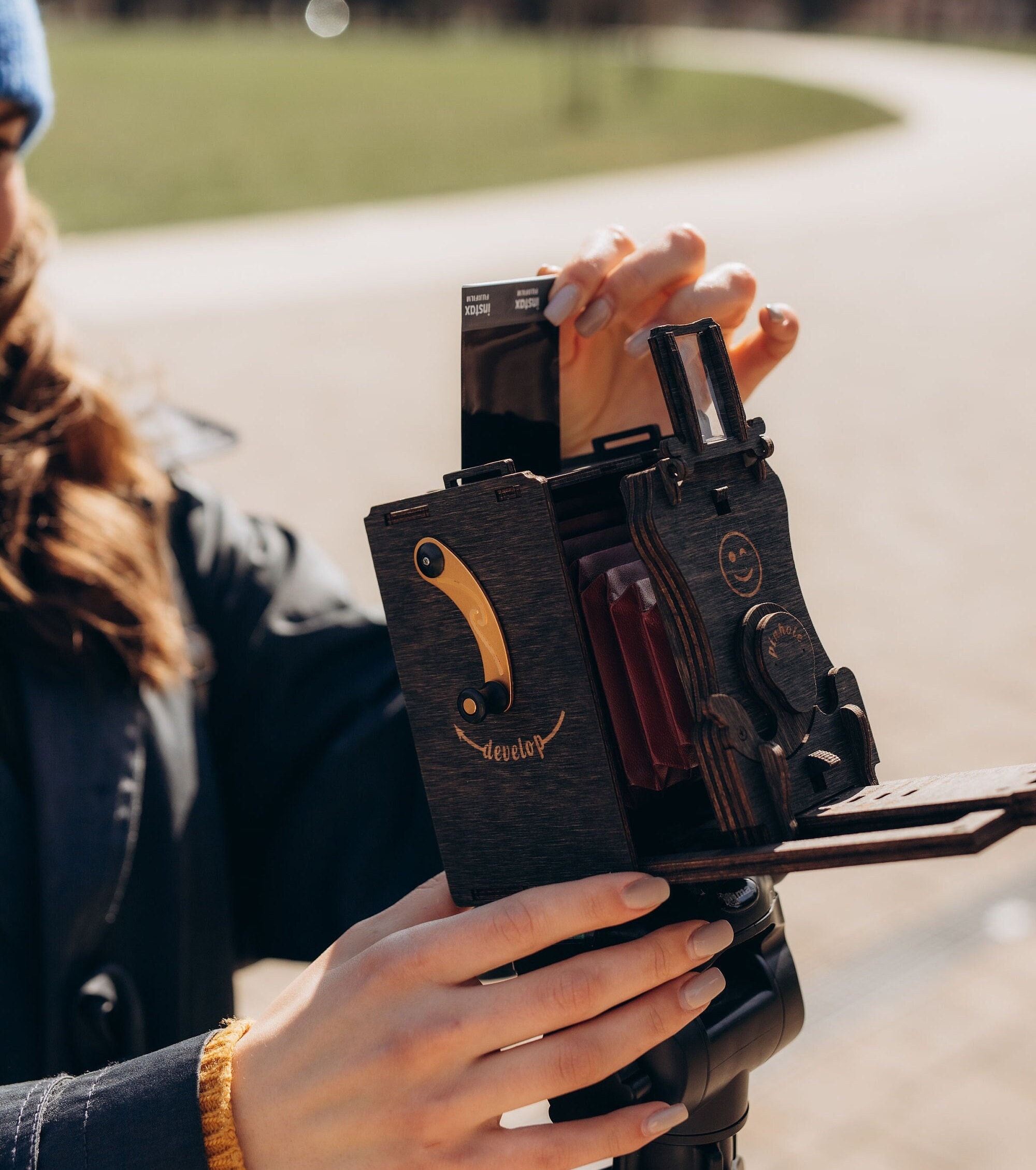 Jollylook Vintage Film Camera: Steampunk Wooden DIY Kit