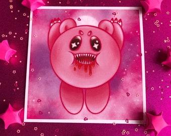 Gloomy Bear Print Etsy