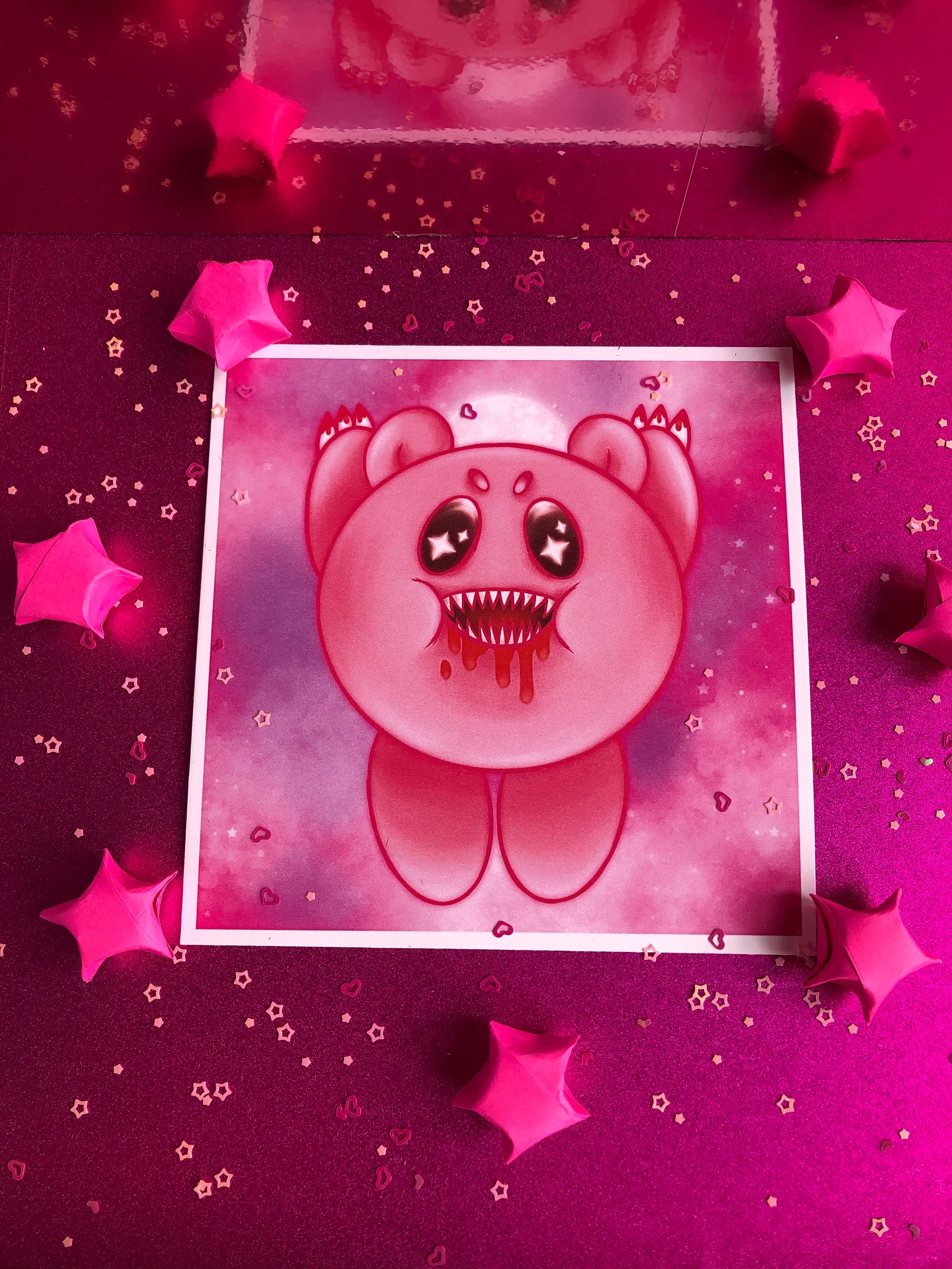 5x5 Art Print Gloomy Bear Kirby B2g1 Etsy