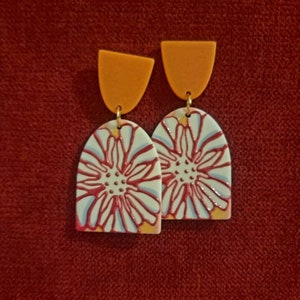 Moulin Rouge sunflower drop earrings