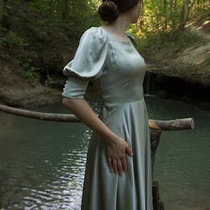 mother of the bride dress tea length, mother of the groom dress, bridesmaid dress green wedding dress, cocktail dress for wedding guest