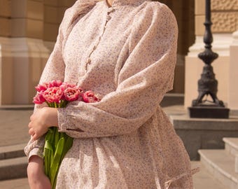 Renaissance dress, Cottagecore dress, Floral dress, Victorian dress, Edwardian dress, Bridgerton dress, Womensclothing, Vintage floral dress