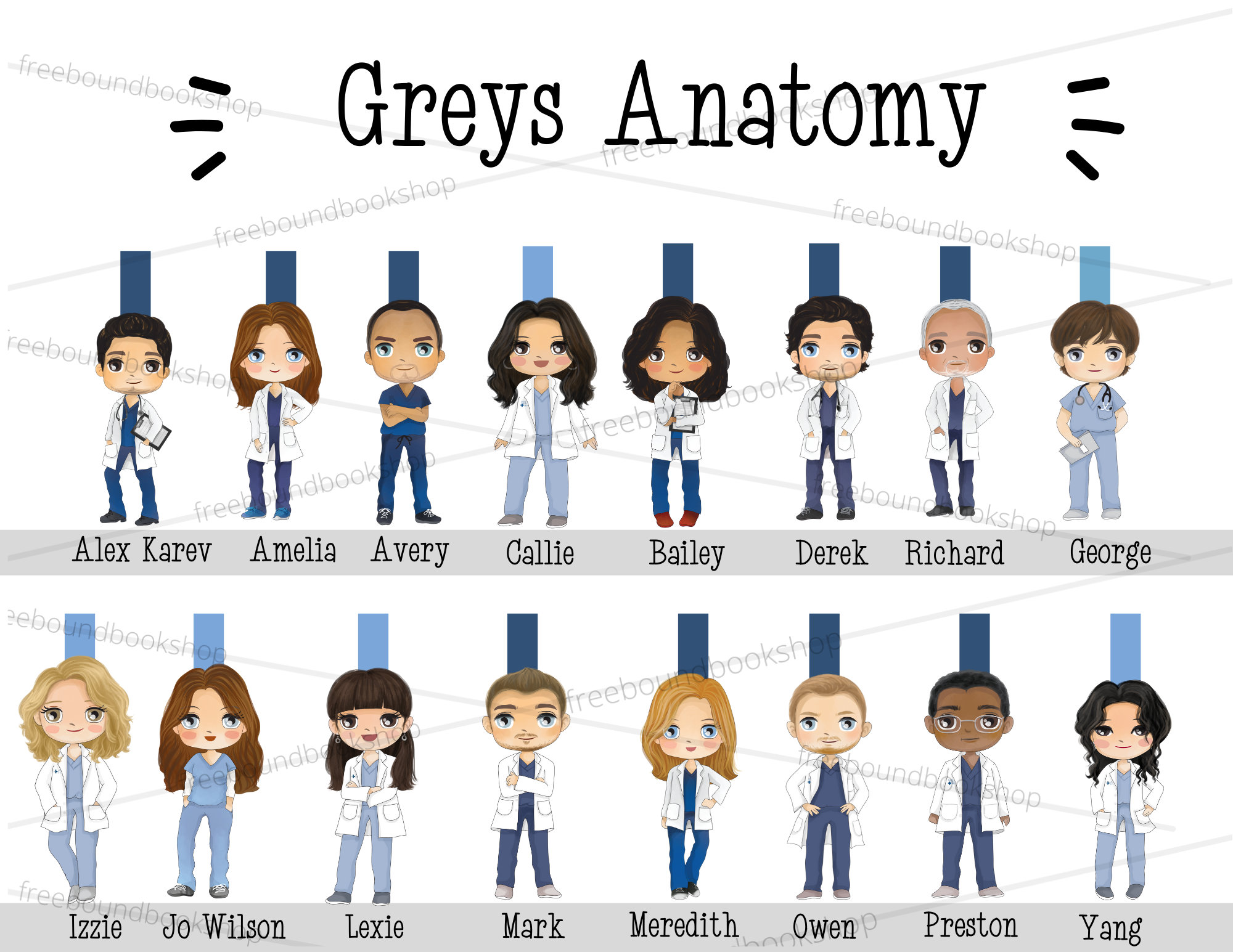 Prenom De Yang Dans Grey s Anatomy de signets magentiques Greys Anatomy de signets Greys - Etsy France