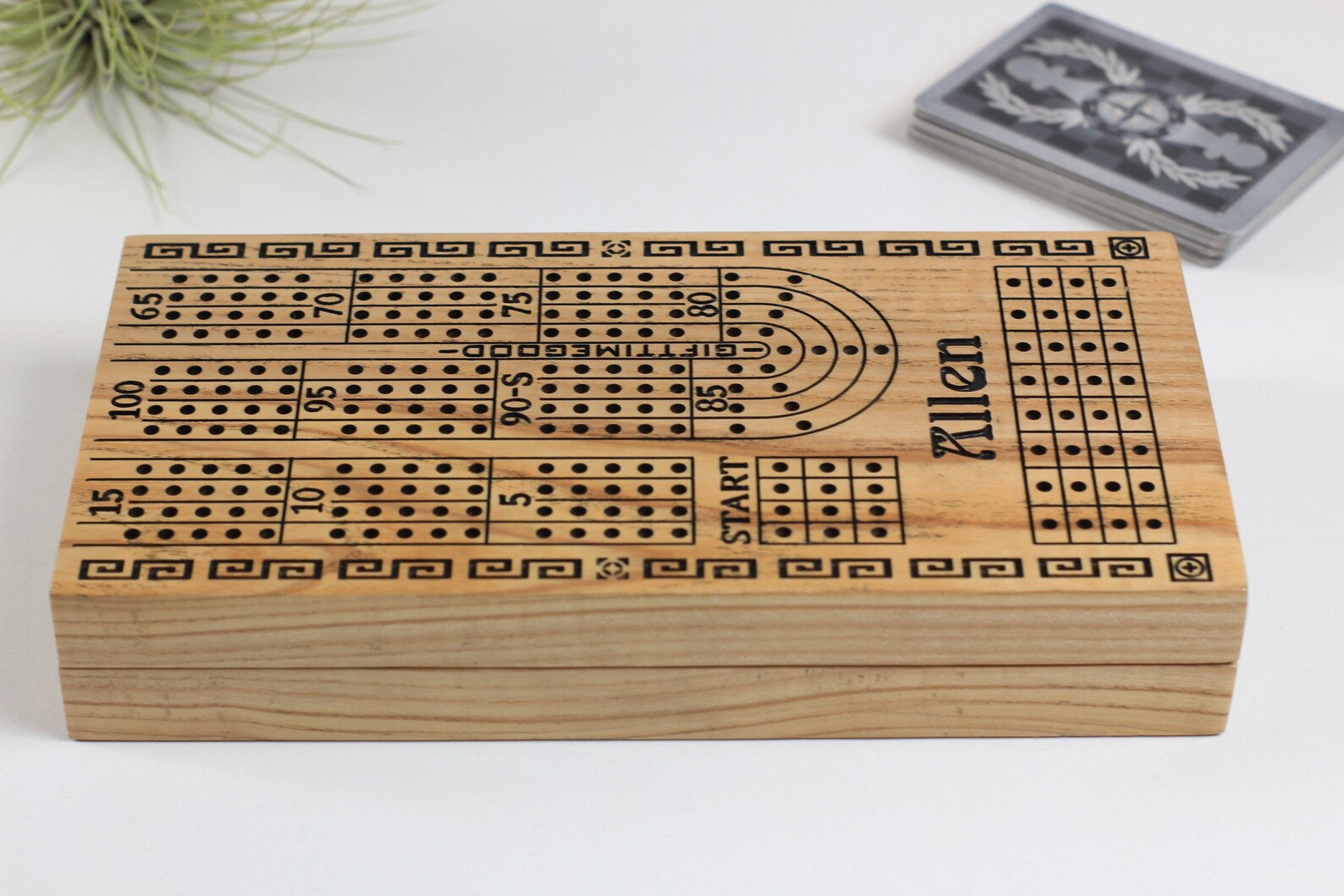 Personalized Folding Cribbage Board Wood Cribbage Board Etsy