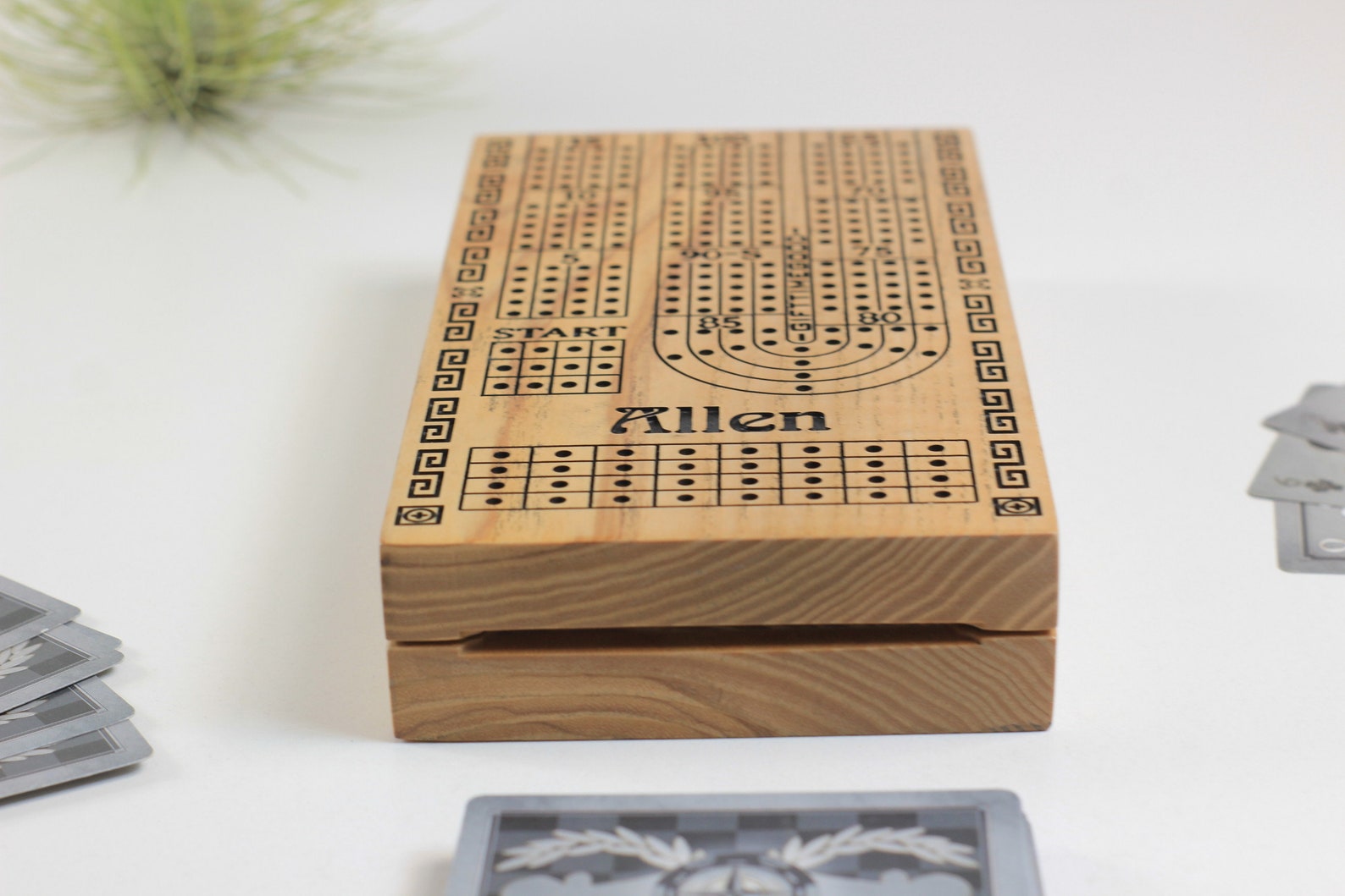 Cribbage Board. Wood Cribbage Board. Folding Cribbage 4 Etsy