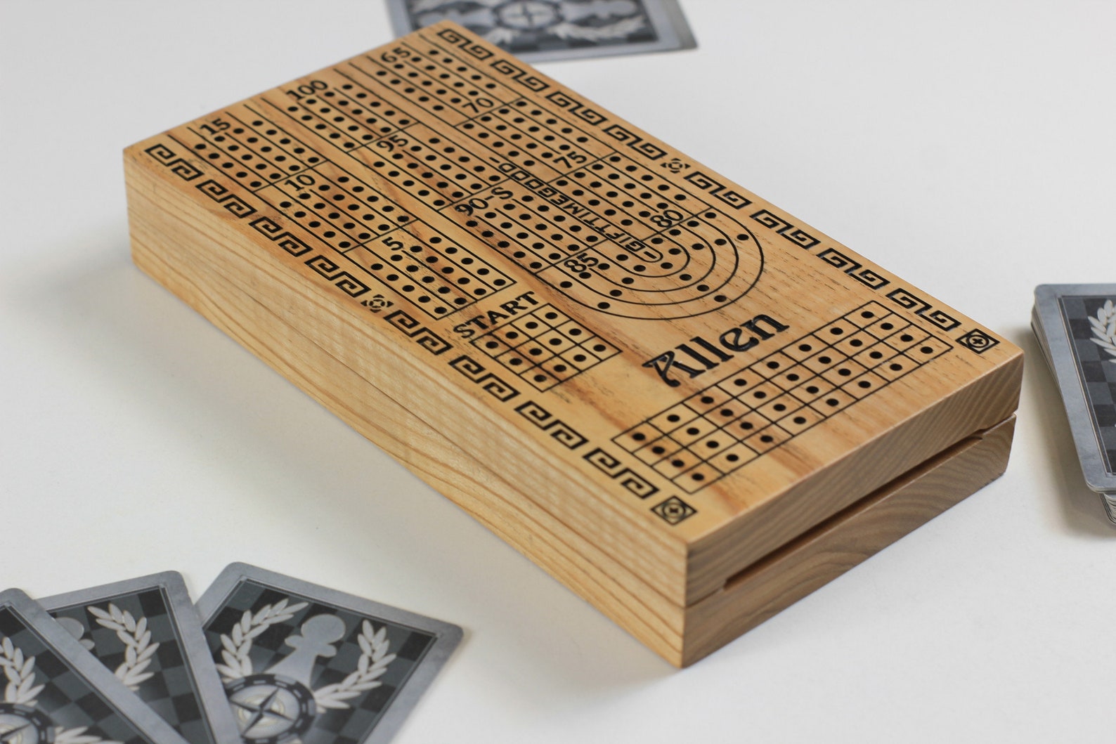 Personalized Folding Cribbage Board Wood Cribbage Board Etsy