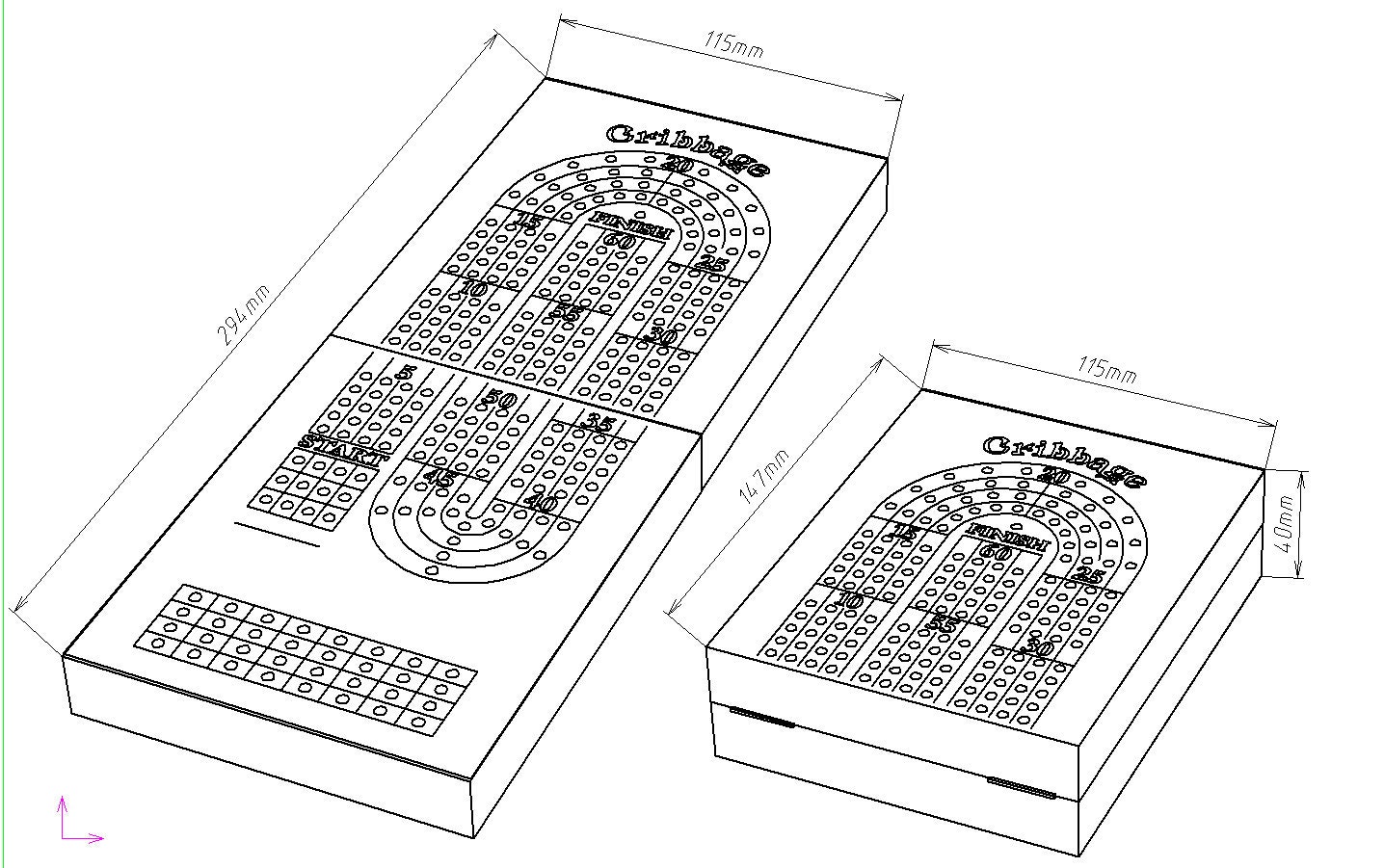 Travel Cribbage Board Cribbage Board 60points Cribbage 4 Etsy