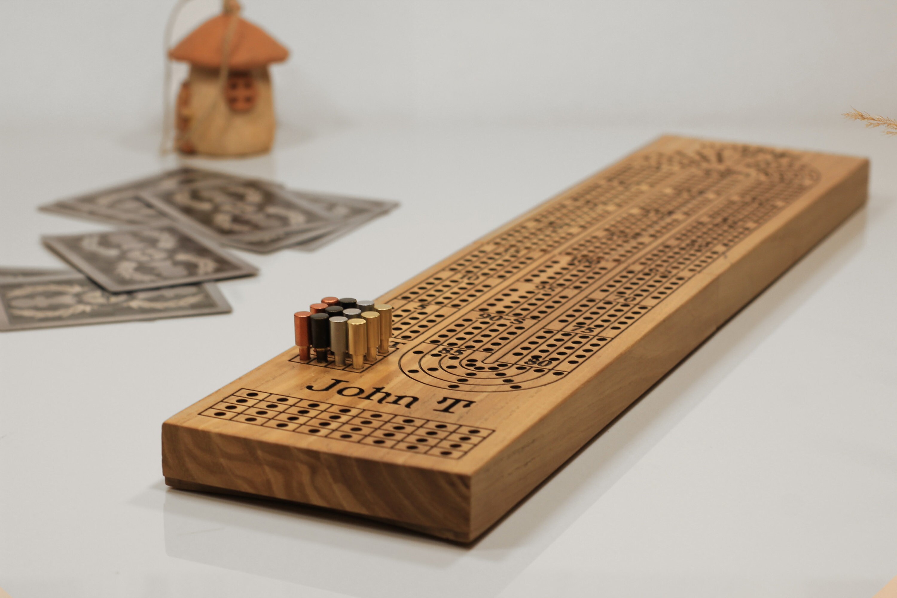 Cribbage Wood Plank. Cribbage. Folding Cribbage 4 Players. Etsy