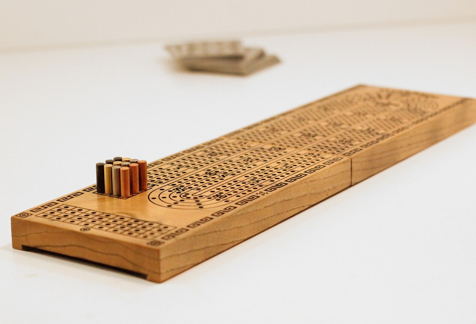 Cribbage Board. 4 Player Cribbage. Strategy Game. Wooden Board Etsy