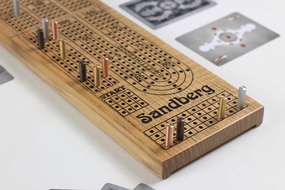 Cribbage Board. Wood Cribbage Board. Folding Cribbage 4 Players