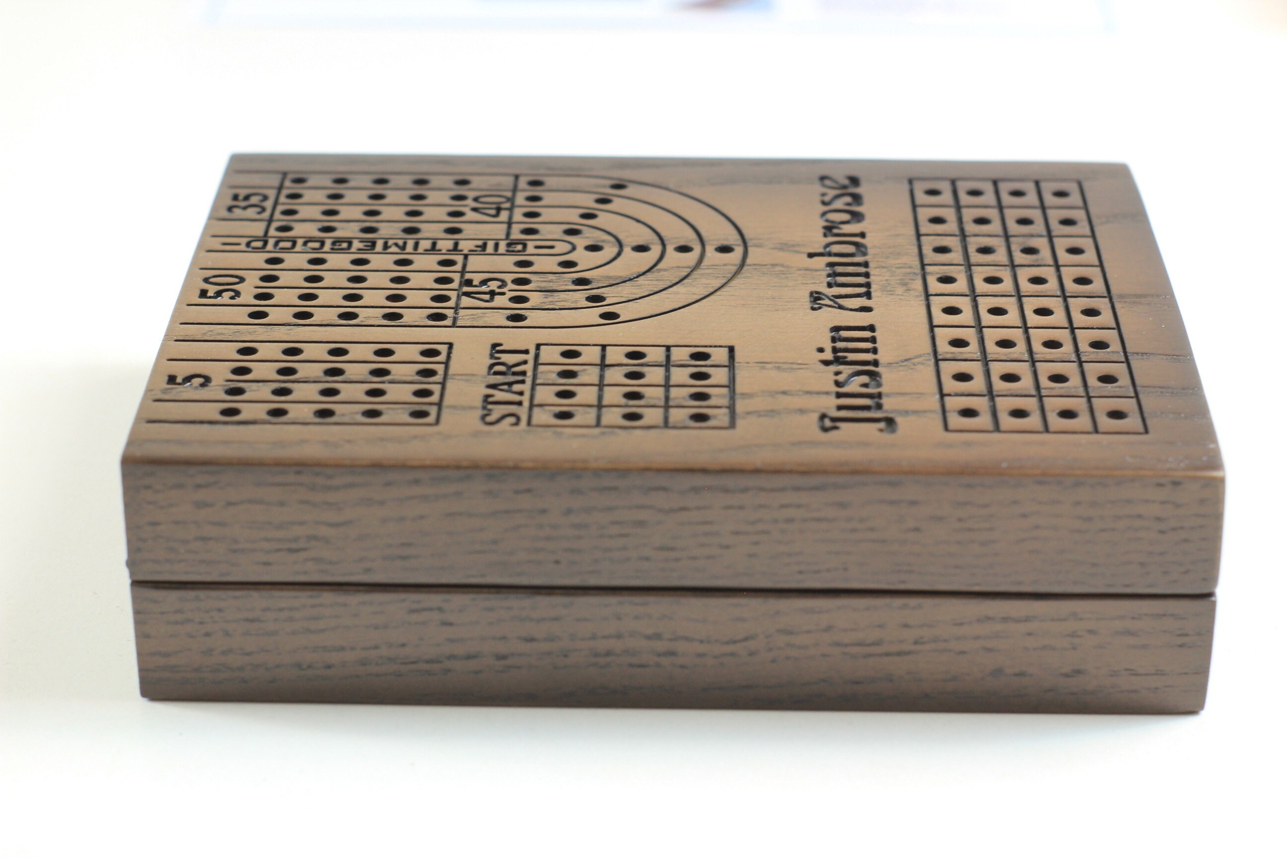 Travel Cribbage Board 60point Cribbage Board Custom Folding Etsy