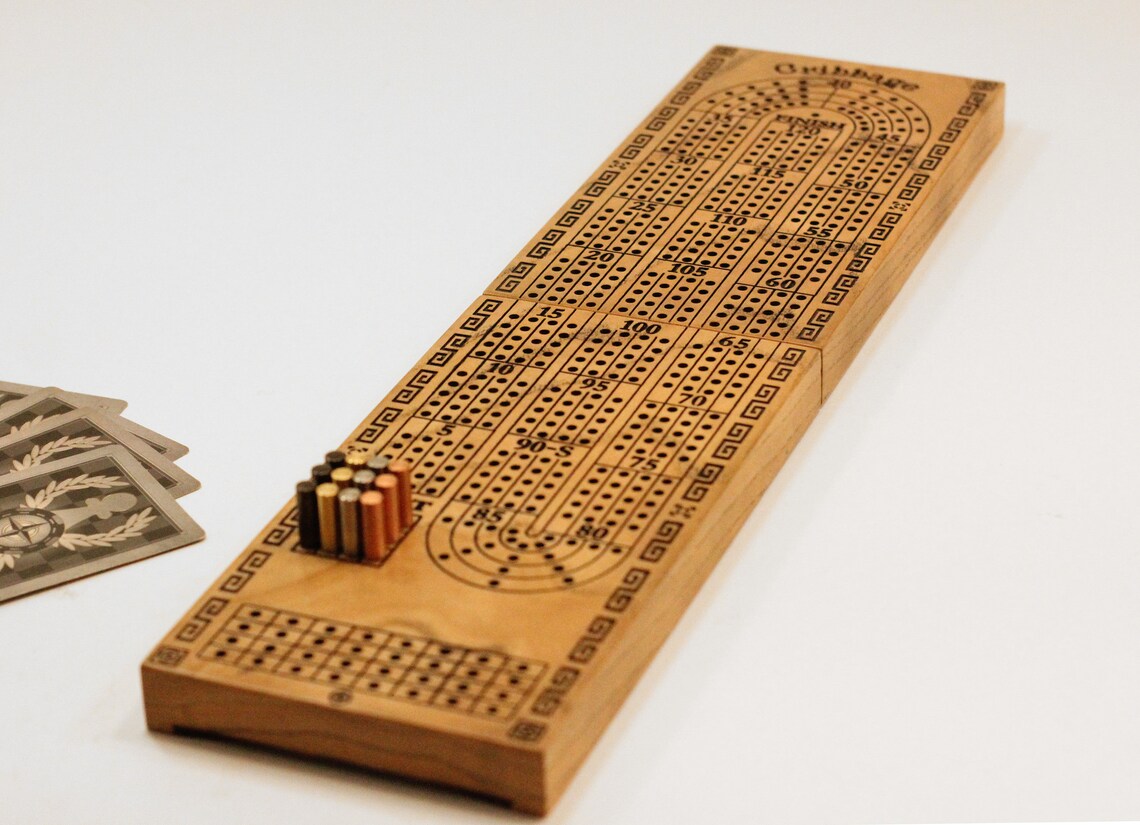 Cribbage Board. 4 Player Cribbage. Strategy Game. Wooden Board Etsy UK