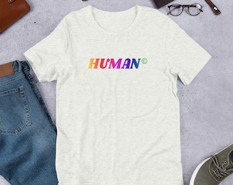 Human Rainbow camiseta unisex de manga corta