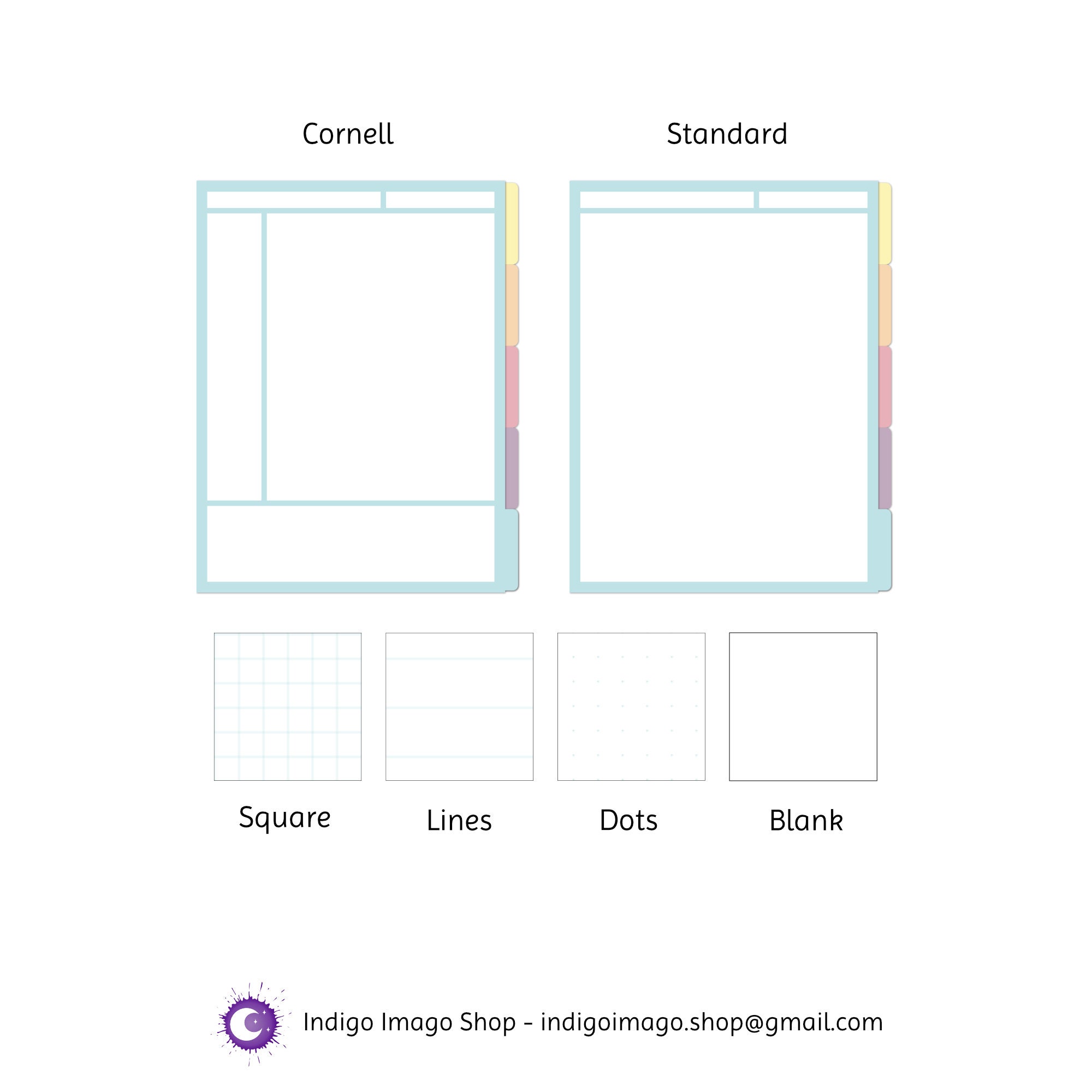 Digital Notebooks 5 Colored Tabs With Hyperlinks Etsy Canada