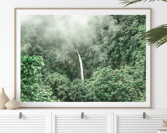 Nature Print, Waterfall, Printable Wall Decor, Instant Art, INSTANT DOWNLOAD, Fine Art, Jungle, Travel Photography, Mystical, Tropical