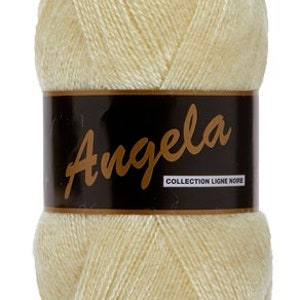 maxi bola Angela 100gr, 500 m, lana y acrílico, suave y fino 016