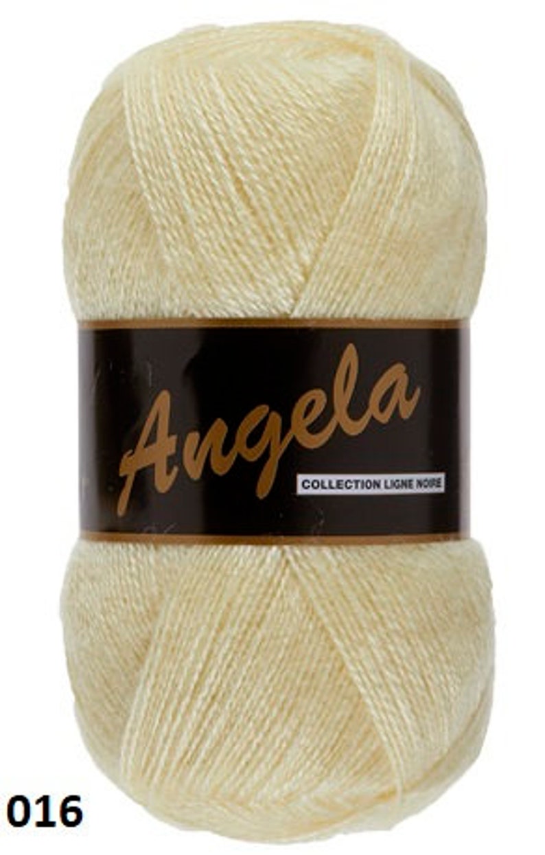 maxi bola Angela 100gr, 500 m, lana y acrílico, suave y fino 016