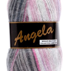 maxi gomitolo Angela 100gr, 500 mt, mohair e acrilico, morbido e fine