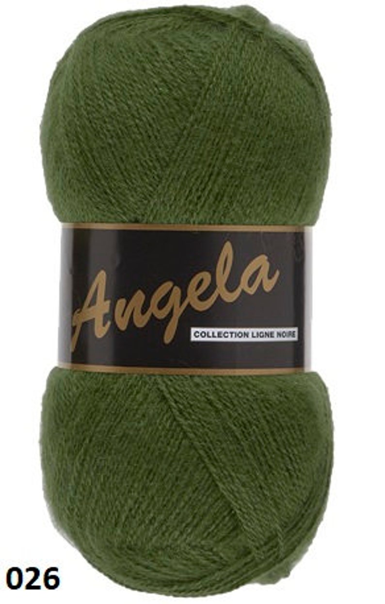 maxi bola Angela 100gr, 500 m, lana y acrílico, suave y fino 026