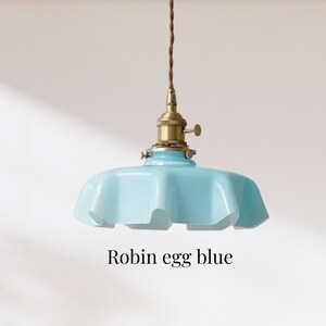 Pendant Light, Ceiling Lights, Hanging Light, Vintage Stain Glass Light, Ceiling Lamps, Pendant Lighting, Pendant Robin Egg