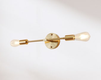 Sconces - 2 Light Vanity Fixture - Mid Century Lighting - Wall Lamp - Wall Sconces - Vintage Light - Light Fixtures - MCM Light