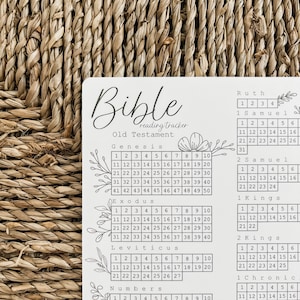 Bible Reading Tracker 5x7 , Bible check list, Bible reading log, English plan, Russian plan, Ukrainian plan, Romanian Bible Plan.