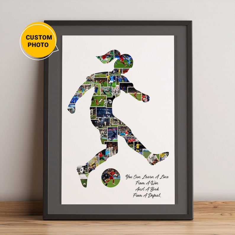 Football Photo Collage Gifts for Football Lovers Soccer Etsy