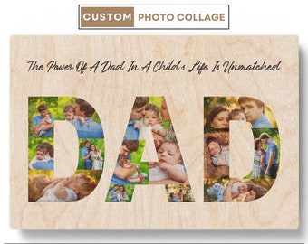 Dad Photo Collage  Personalized Dad Gifts  Dad Photo Gift Birthday Photo Collage Fathers Day Gift  Gift For Dad - Christmas Gifts