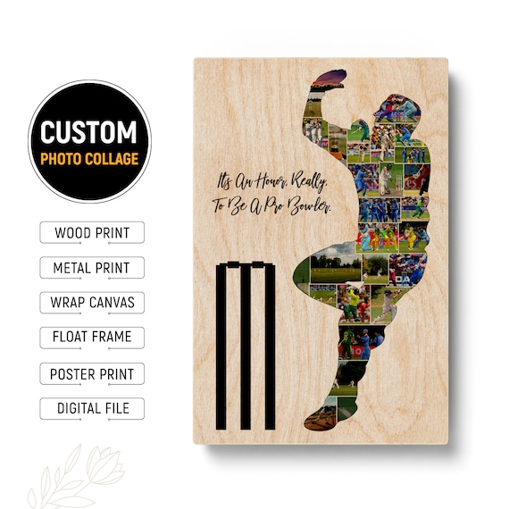 Cricket Bowling Photo Collage Frame Personalised Cricket Coach Gift Cricket  Player Gift Unique Gifts for Cricket Lovers - Etsy | Framed photo collage,  Photo collage, Wood photo prints