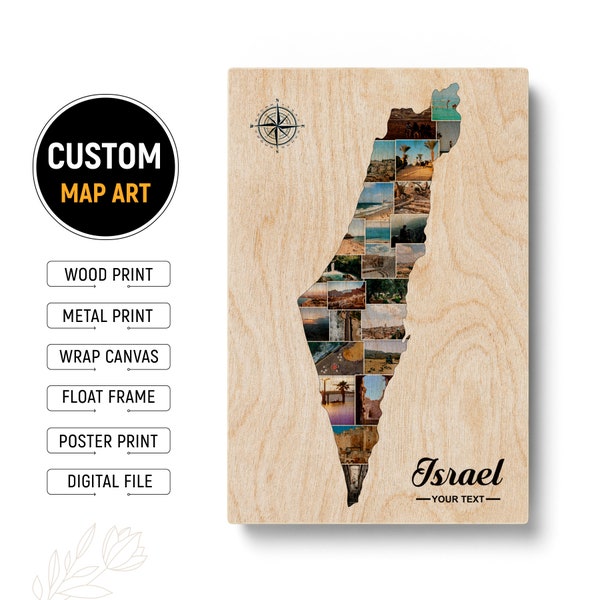 Israel Poster  Israel Map  Israel Decor  Israel Wall Art  Map Of Israel  Israel Charm  Israel Print  Israel Photography - Christmas Gifts