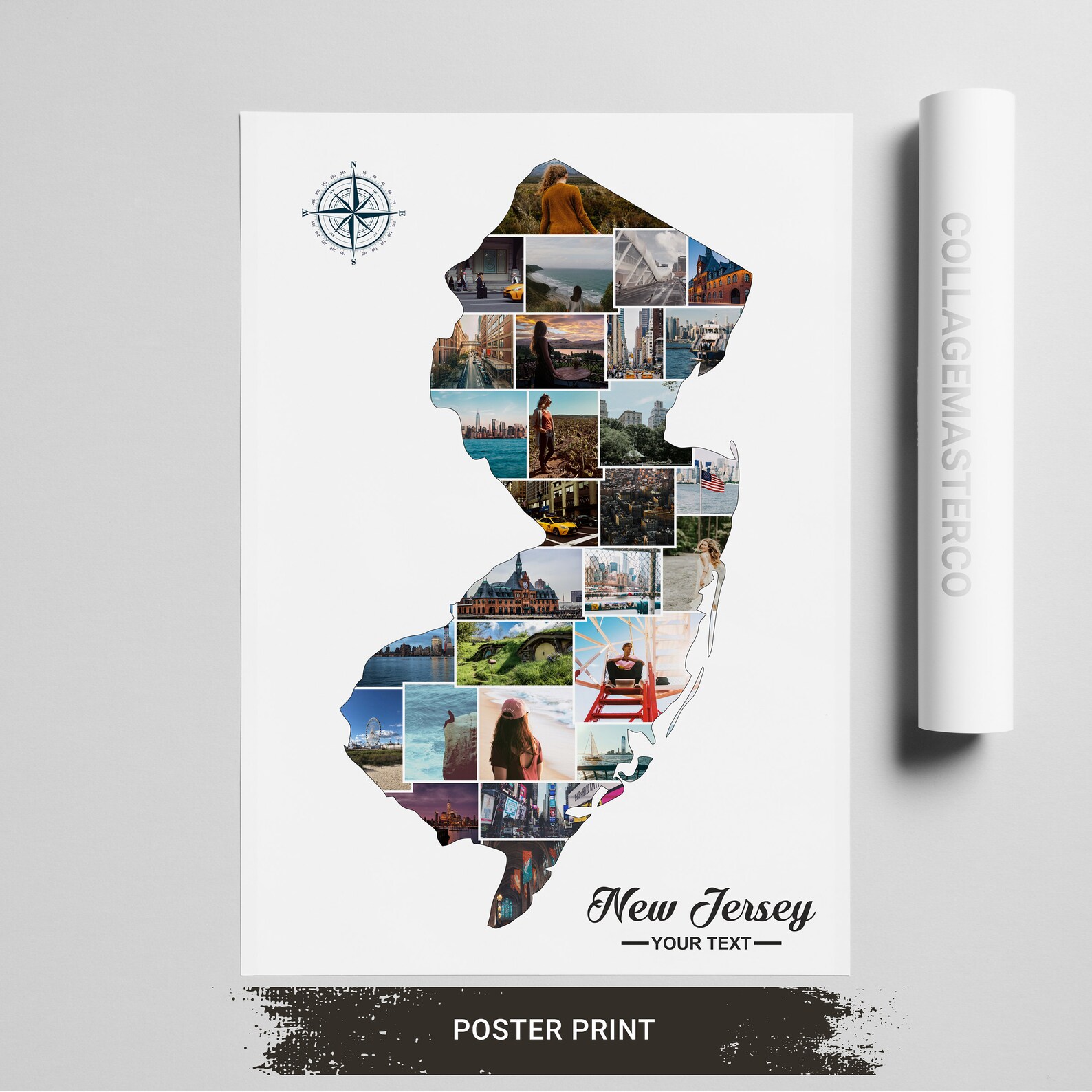 New Jersey Wall Art New Jersey Map New Jersey Sign New | Etsy