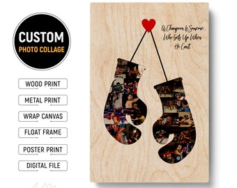 Personalized Boxing Gloves  Gifts For Boxers  Boxing Gloves Photo Collage Boxing Gifts For Him Sport Gift  Gift For Men - Christmas Gifts