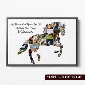 Customized horse print gift with photo collage.