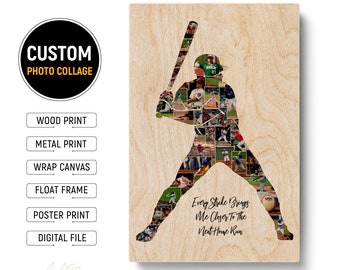 Custom Baseball Coaches Gift Baseball Mom Gifts Baseball Lover Photo Collage Gifts Baseball Player Gift