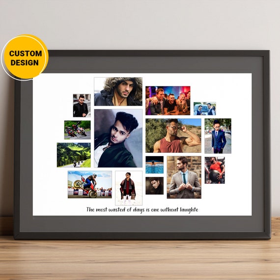 Photo Collage of 15 Picture Custom Wall Collage Personalized Etsy India