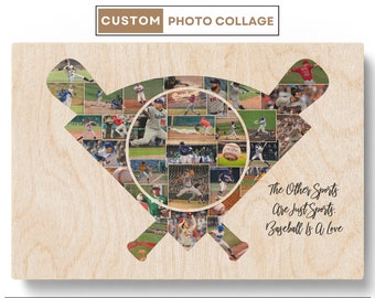 Baseball Gift Photo Collage Frame Personalized Coach Gifts Baseball Team Mom Gift Baseball Lover Gifts Baseball Picture Frame