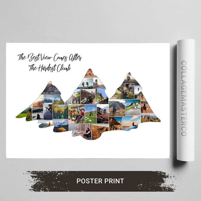 Mountain Photo Collage Mountain Climbing Sport Gift Etsy