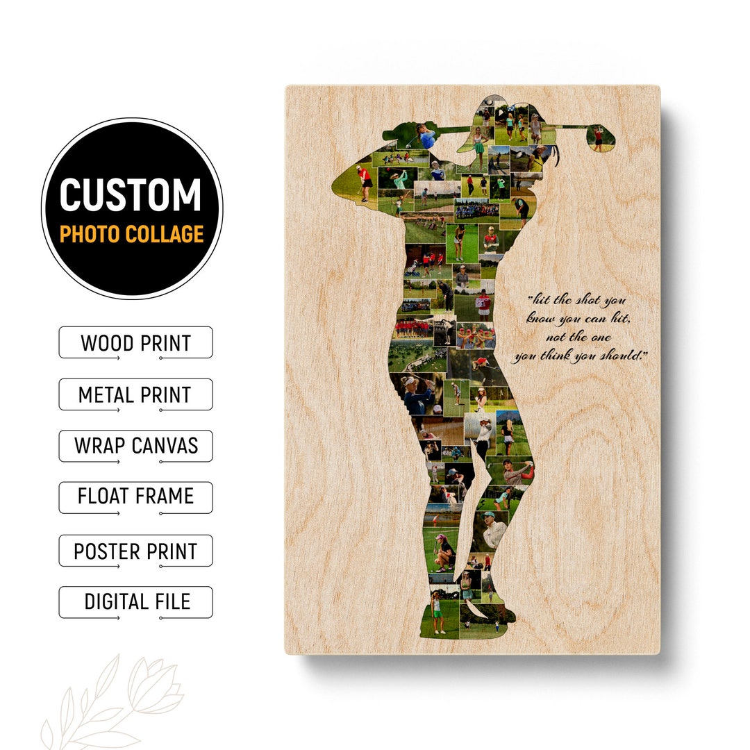 Custom Golf Gifts for Her Golf Photo Collage Gifts for Women Unique