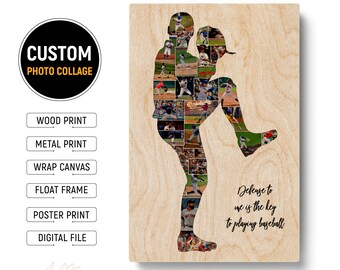 Personalized Baseball Lover Gifts Baseball Team Gifts Baseball Photo Collage Gifts For Dad Unique Baseball Gifts