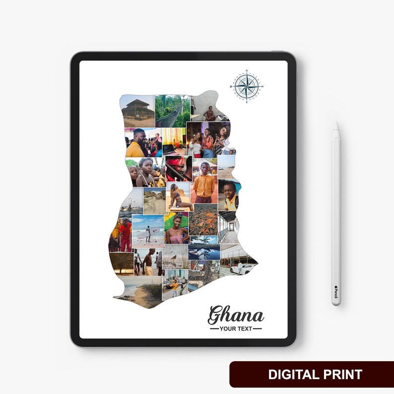 Ghana Wall Art Ghana Art Ghana Wall Decor Ghana Travel Etsy