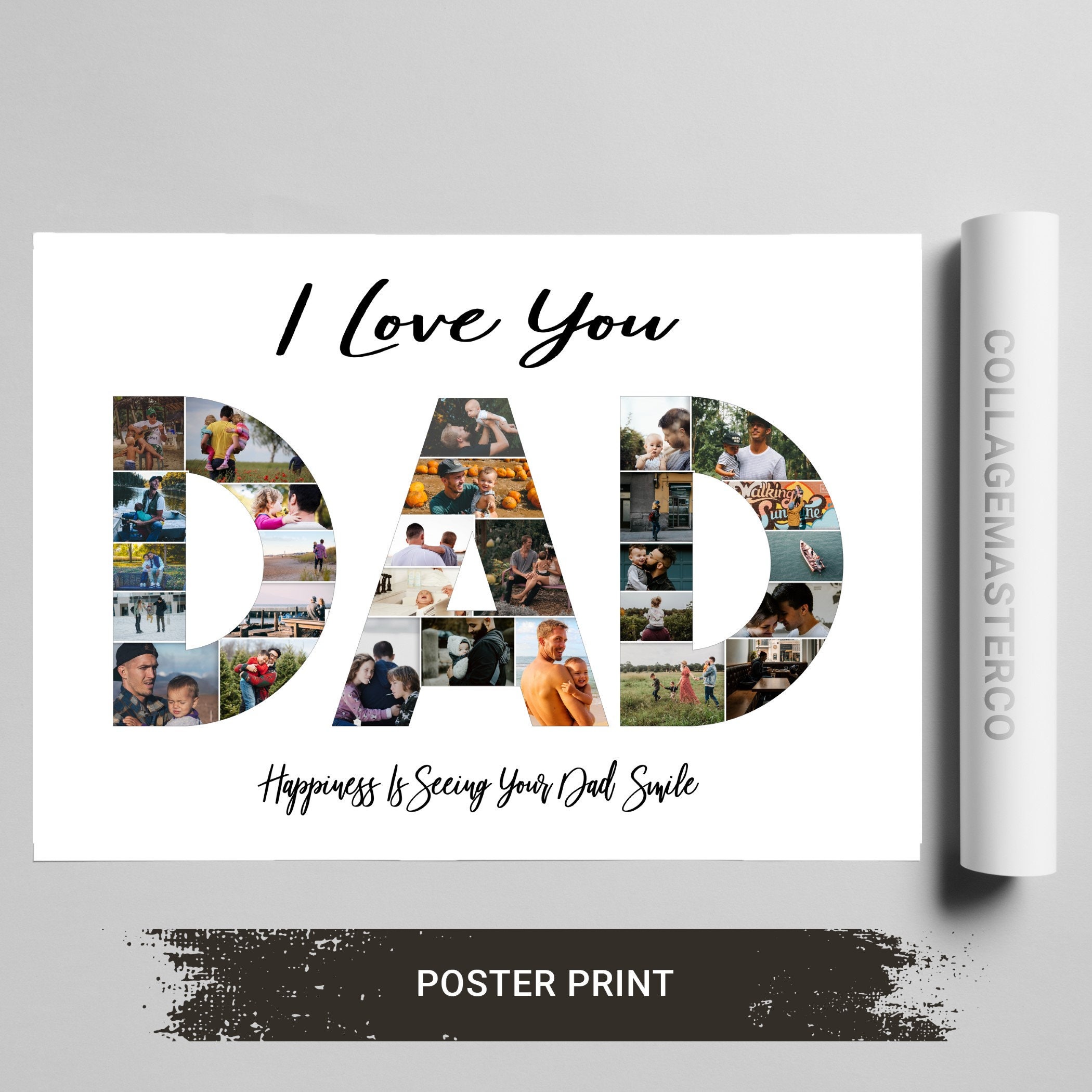 Dad Gift Dad Photo Collage Dad Gift From Daughter Dad Etsy