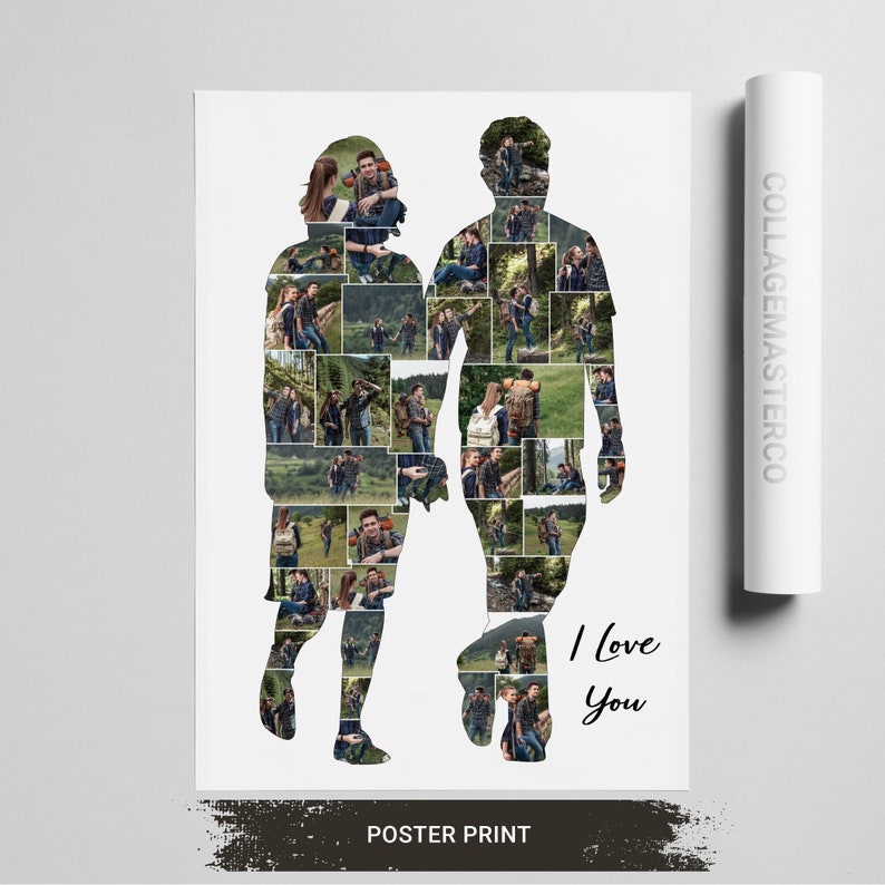 Couple Photo Collage Boyfriend Gift Wedding Decor Etsy