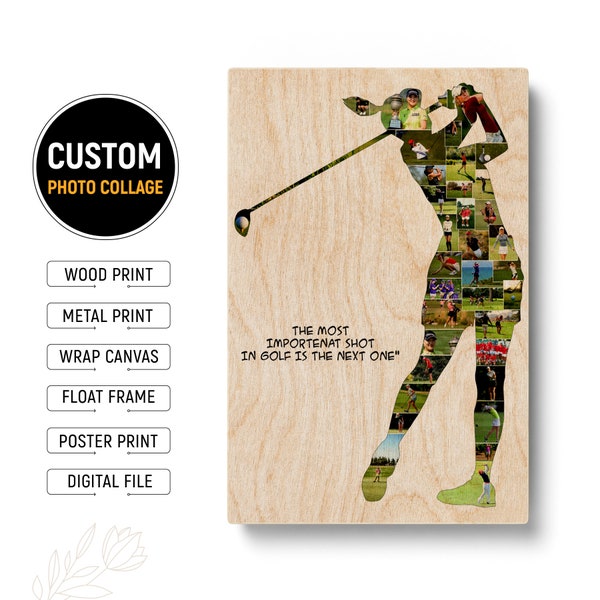 Personalisierte Golf-Geschenke für Frauen Damen Golf-Foto-Collage-Geschenke für sie Geschenk für Golfer Einzigartige Golf-Trainer-Geschenke